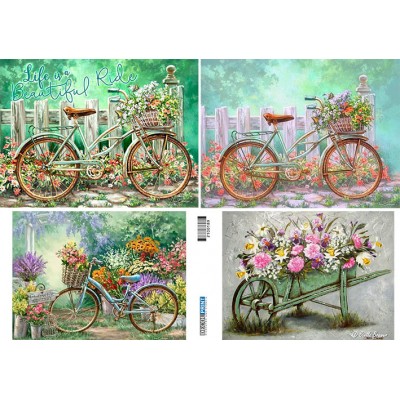 2100189 Bicycle - Flowers 